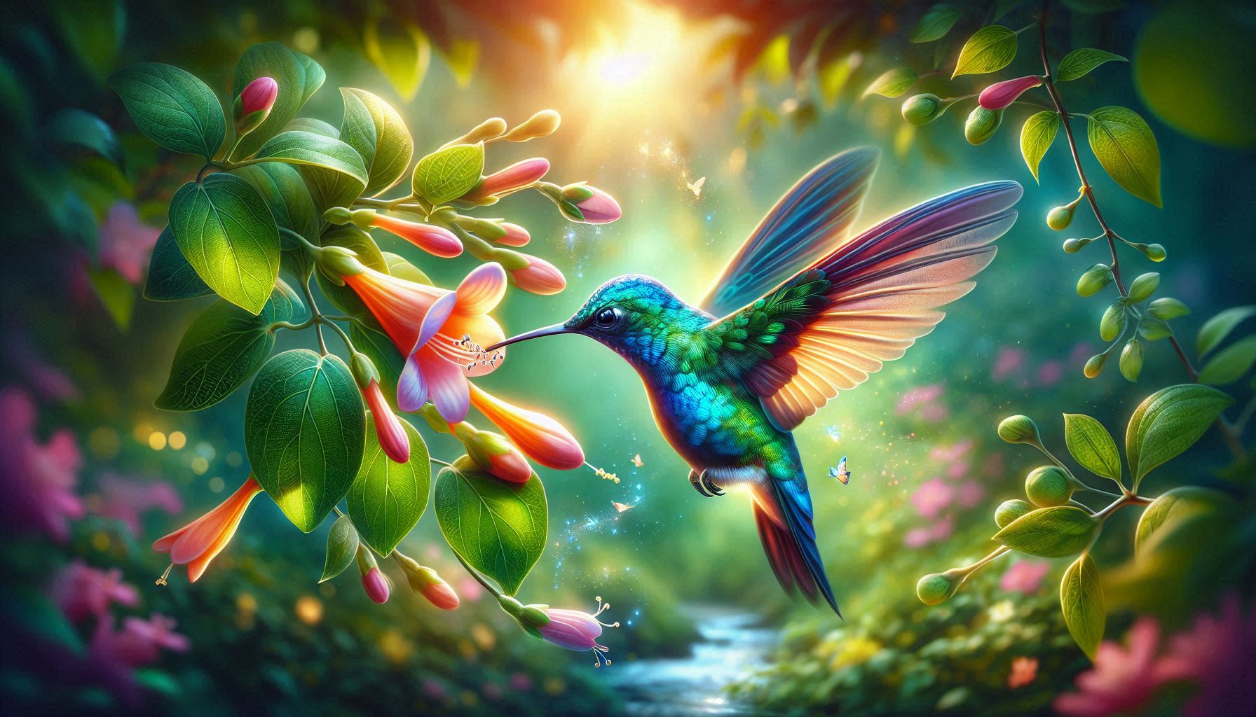 Colibrí en vuelo